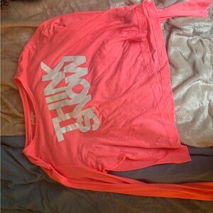 Darling Neon Pink Graphic Long-Sleeve Tee